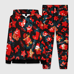 Женский костюм Рождественские узоры красные