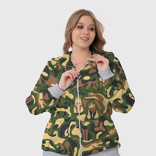 Женский костюм Коты и кошки - камуфляж / 3D-Меланж – фото 3
