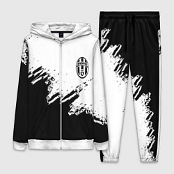 Женский 3D-костюм Juventus black sport texture, цвет: 3D-белый