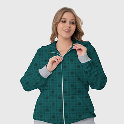 Женский 3D-костюм Зелёный квадраты паттерн, цвет: 3D-меланж — фото 2