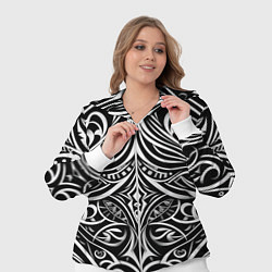 Женский 3D-костюм Чёрно белые узоры, цвет: 3D-белый — фото 2