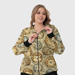 Женский 3D-костюм Паттерн лесной ежик, цвет: 3D-черный — фото 2