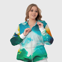 Женский 3D-костюм Текстура окрашенной стены - нейросеть, цвет: 3D-белый — фото 2