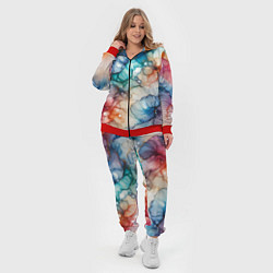 Женский 3D-костюм Нарисованная спиртовыми чернилами иллюстрация, цвет: 3D-красный — фото 2