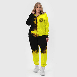 Женский 3D-костюм Borussia fc sport краски, цвет: 3D-черный — фото 2