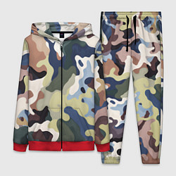 Женский 3D-костюм Камуфляж милитари, цвет: 3D-красный