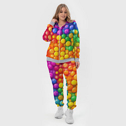 Женский 3D-костюм Разноцветные шарики, цвет: 3D-меланж — фото 2