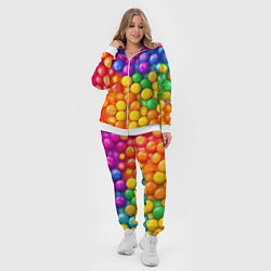 Женский 3D-костюм Разноцветные шарики, цвет: 3D-белый — фото 2