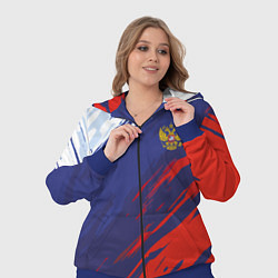 Женский 3D-костюм Россия Sport брызги красок триколор, цвет: 3D-синий — фото 2