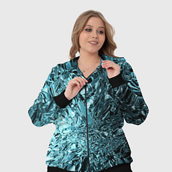 Женский 3D-костюм Эффект жидкого стекла бирюзовый, цвет: 3D-черный — фото 2