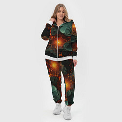 Женский 3D-костюм Объемная текстура и лава, цвет: 3D-белый — фото 2