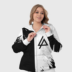 Женский 3D-костюм Linkin park краски чёрнобелый, цвет: 3D-белый — фото 2