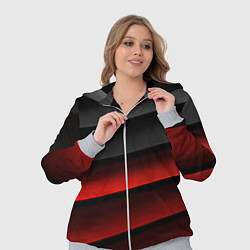 Женский 3D-костюм Черно-красный объемный градиент, цвет: 3D-меланж — фото 2