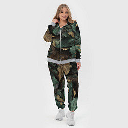 Женский 3D-костюм Реалистичный камуфляж из листьев, цвет: 3D-меланж — фото 2