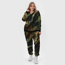 Женский 3D-костюм Реалистичный охотничий камуфляж из ткани и листьев, цвет: 3D-черный — фото 2