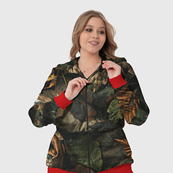 Женский 3D-костюм Реалистичный охотничий камуфляж из ткани и листьев, цвет: 3D-красный — фото 2