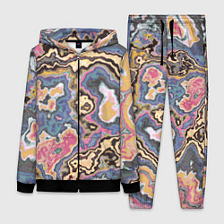 Женский костюм Мраморный узор разноцветный