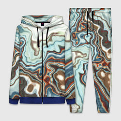 Женский 3D-костюм Мраморная текстура, цвет: 3D-синий