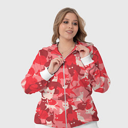 Женский 3D-костюм Розовый кошачий комуфляж, цвет: 3D-белый — фото 2