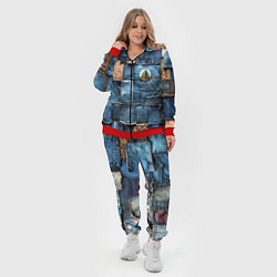 Женский 3D-костюм Значок архитектора на джинсах, цвет: 3D-красный — фото 2