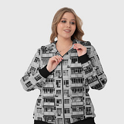 Женский 3D-костюм Панелька в черно-белых тонах, цвет: 3D-черный — фото 2