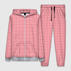 Женский костюм Лососево-розовый клетчатый