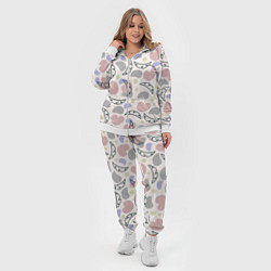 Женский 3D-костюм Пятна и листья, цвет: 3D-белый — фото 2