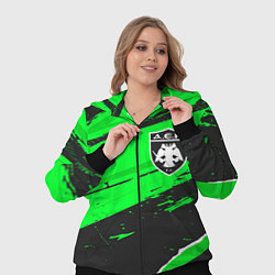 Женский 3D-костюм AEK Athens sport green, цвет: 3D-черный — фото 2
