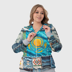 Женский 3D-костюм Пэчворк джинсы в Казахстане, цвет: 3D-меланж — фото 2