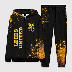 Женский костюм Leeds United - gold gradient вертикально