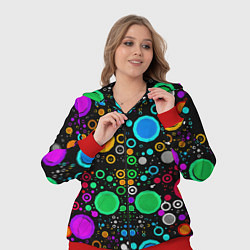 Женский 3D-костюм Разноцветные круги, цвет: 3D-красный — фото 2