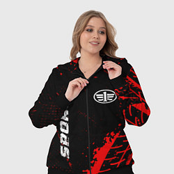 Женский 3D-костюм FAW red sport tires, цвет: 3D-черный — фото 2