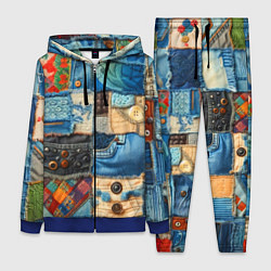 Женский костюм Vanguard denim patchwork - ai art