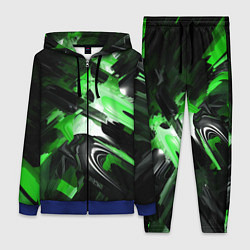 Женский костюм Green dark abstract geometry style