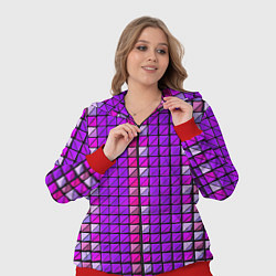 Женский 3D-костюм Фиолетовые плитки, цвет: 3D-красный — фото 2