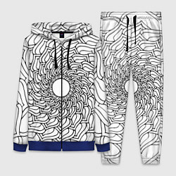 Женский костюм Мандала солнцевидная чёрно-белая