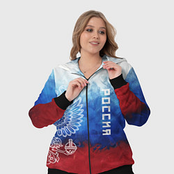 Женский 3D-костюм Герб России и флаг, цвет: 3D-черный — фото 2