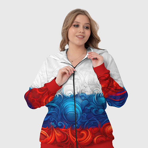 Женский костюм Орнамент триколор / 3D-Красный – фото 3