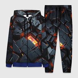 Женский костюм Черные камни с разломами