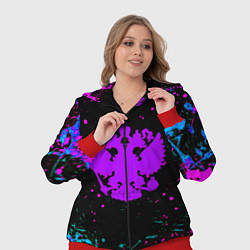 Женский 3D-костюм Герб в стиле киберпанк краски, цвет: 3D-красный — фото 2