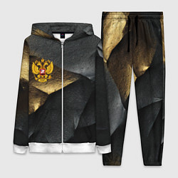 Женский костюм Золотой герб России на темном фоне