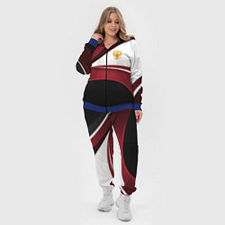 Женский 3D-костюм Униформа Россия - бордовая, цвет: 3D-синий — фото 2