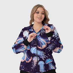 Женский 3D-костюм Светящиеся медузы, цвет: 3D-черный — фото 2