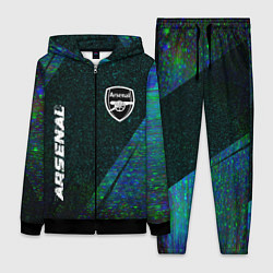Женский 3D-костюм Arsenal glitch blue, цвет: 3D-черный