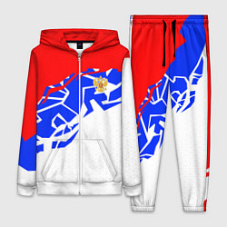 Женский костюм Россия- астрактивный триколор