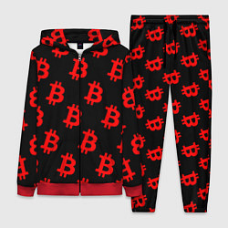 Женский костюм Bitcoin red logo money