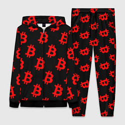 Женский костюм Bitcoin red logo money