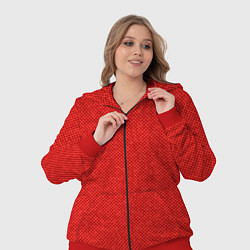 Женский 3D-костюм Красный однотонный текстурованный, цвет: 3D-красный — фото 2