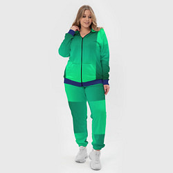 Женский 3D-костюм Яркий зеленый градиентный комбинированный фон, цвет: 3D-синий — фото 2