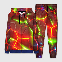 Женский костюм Неоновые красные плиты с ярким светом